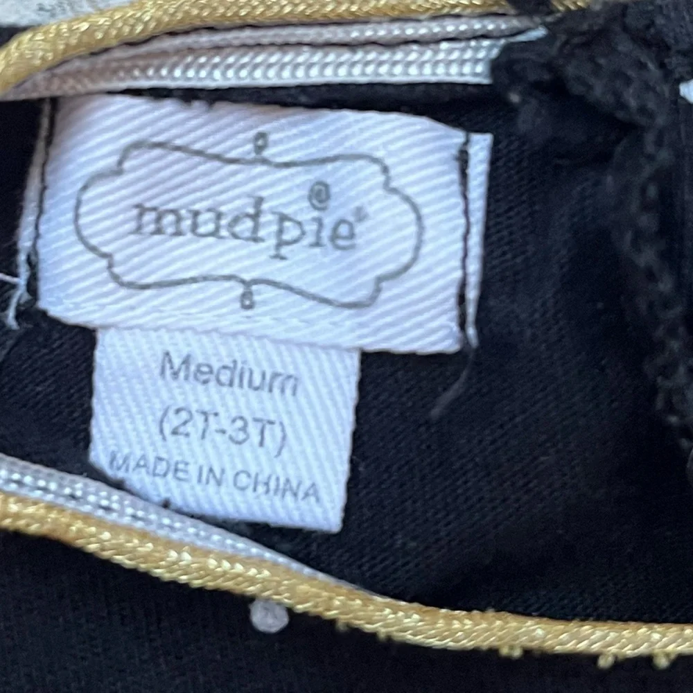 Mud pie Black Cutest Pumpkin in the Patch Shirt EUC Glitter Sequin 2t 3t